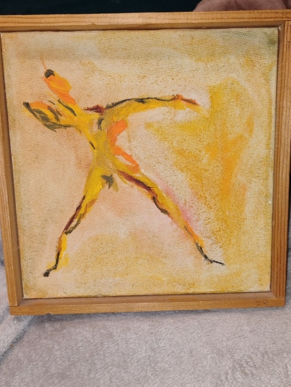 Abstract Yellow Dancer Canvas Art - Home Art